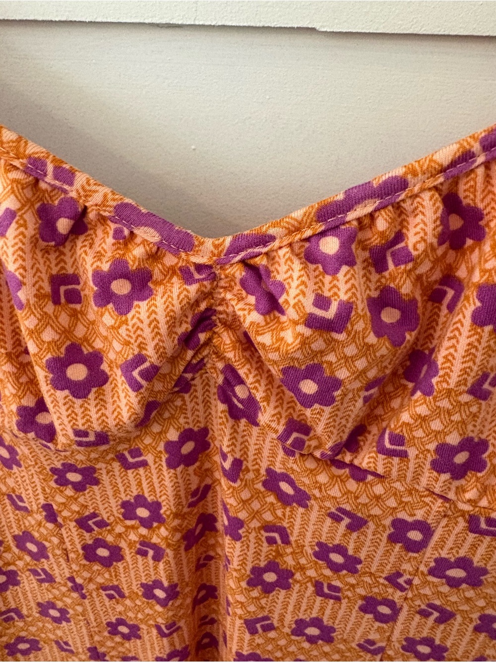 UO Orange Floral Arna Midi Slip Dress. Size XS. - Picture 8 of 14
